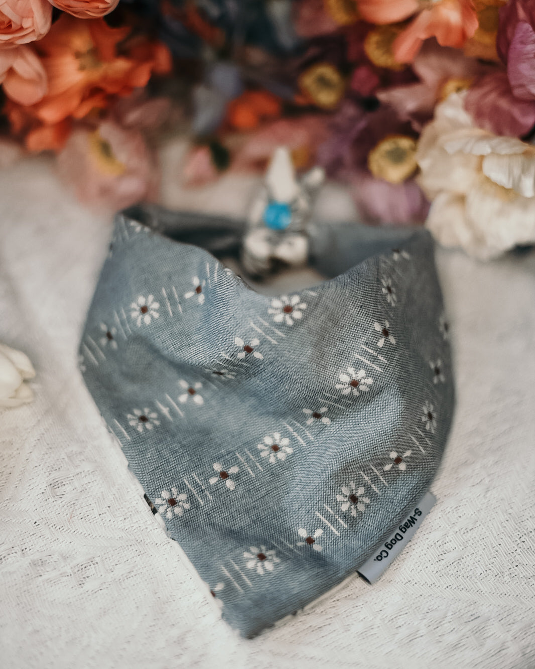 Reversible Floral Dog Bandana “The Jewels”