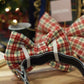 Mistletoe velvet - Over the collar dog bow