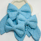 Bright Blue Textured Dog Bow
