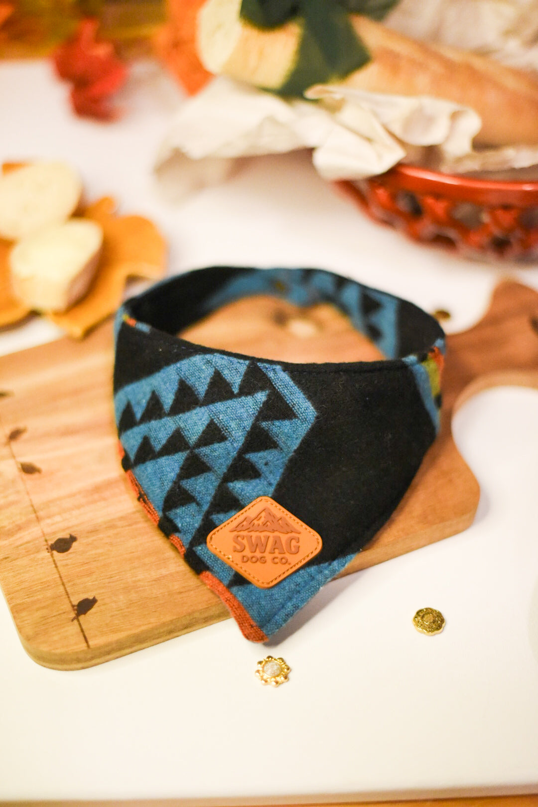 Blue Aztec Dog Bandana