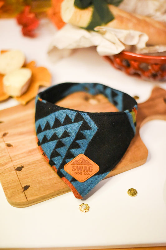 Blue Aztec Dog Bandana