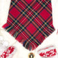 Cranberry Red Plaid Christmas Dog Bandana