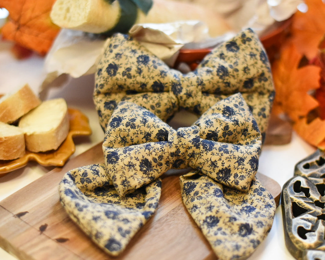 The Vintage Rose- Over the collar dog bow