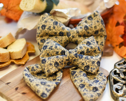 The Vintage Rose- Over the collar dog bow