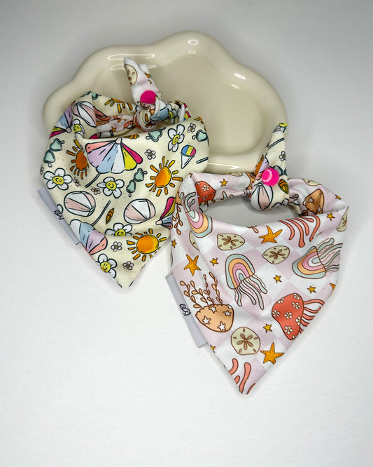 Summer Beach Vibes Reversible Dog Bandana