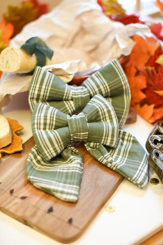 Forest Charm - Over The Collar Dog Bow