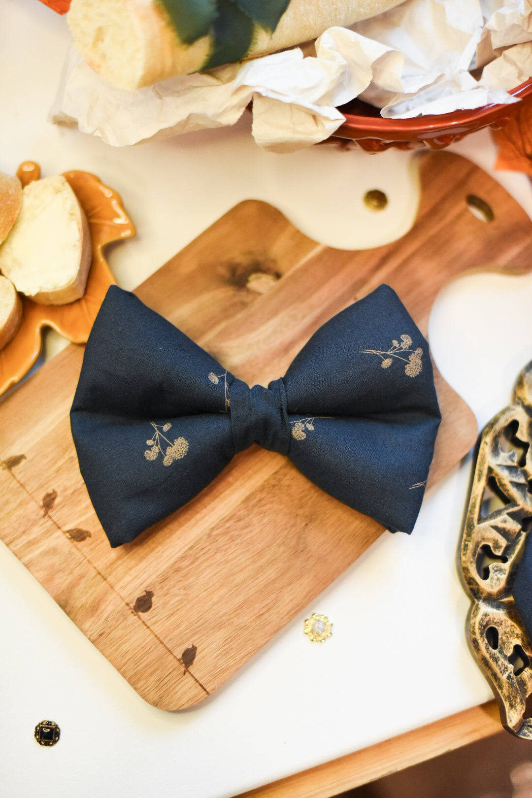 Midnight Meadow - Over the collar Dog Bow