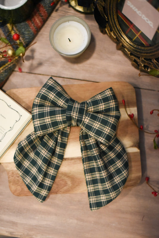 Holiday festivities - over the collar dog bow