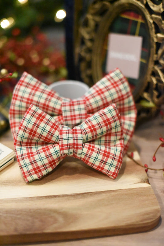 Classic and cozy - over the collar dog bow