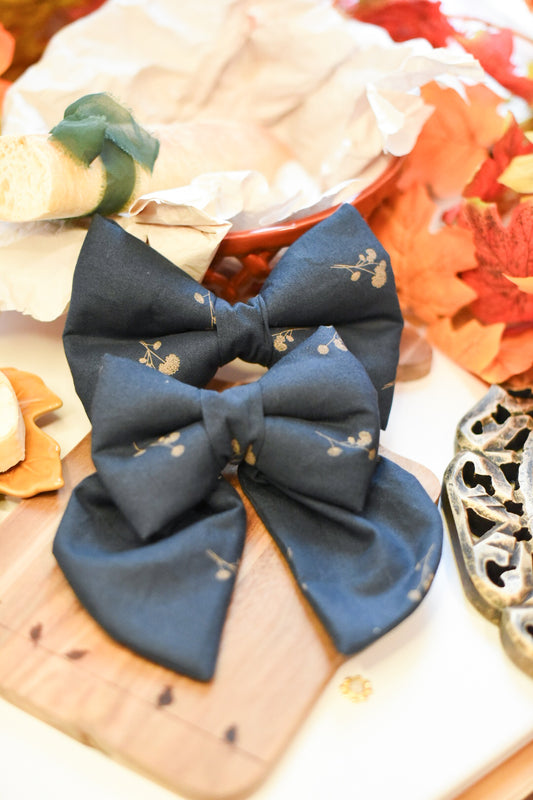 Midnight Meadow - Over the collar Dog Bow