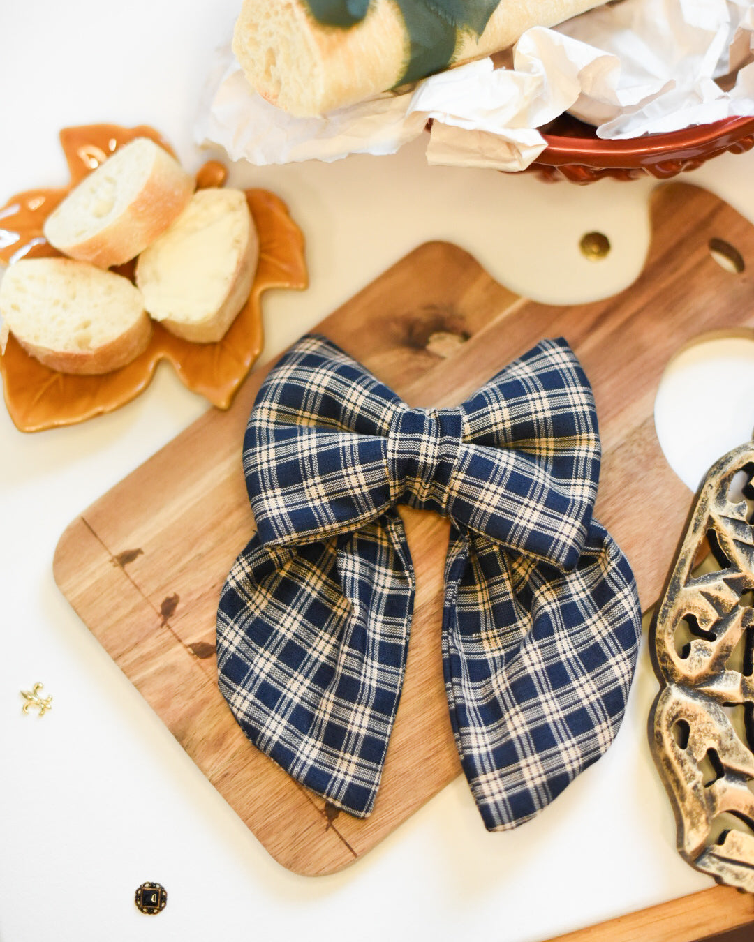 Harvest Plaid - Over The Collar Dog Bow