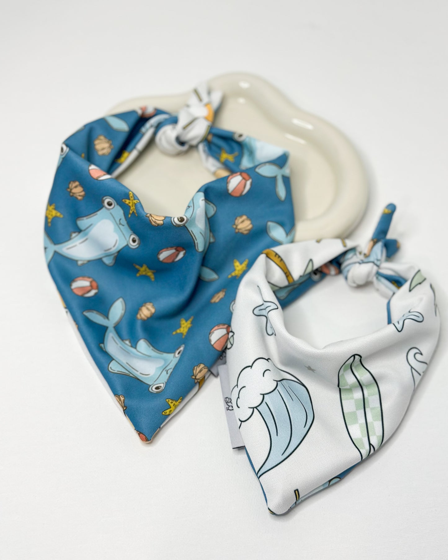 Shark and Doodles Reversible Dog Bandana