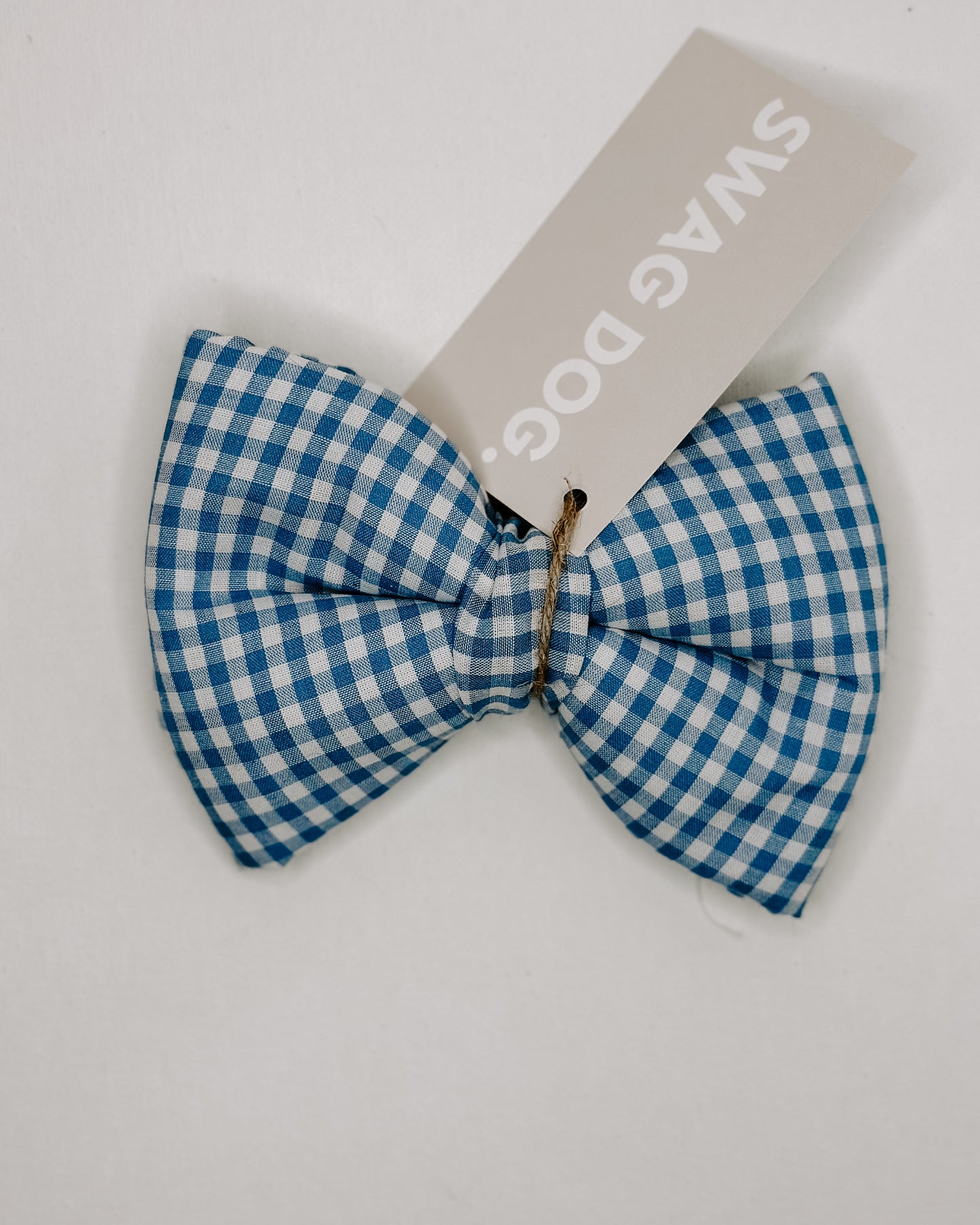 Blue Gingham Bow