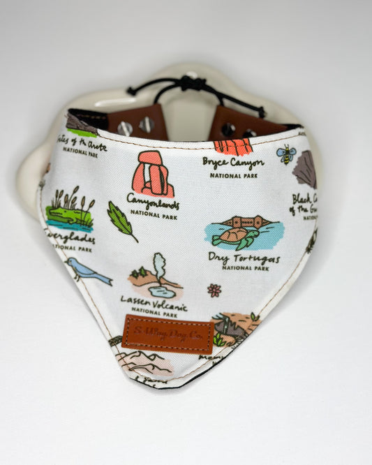 Canvas National Park Dog Bandana Adjustable