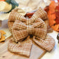 Cider Plaid - Over The Collar Dog Bow