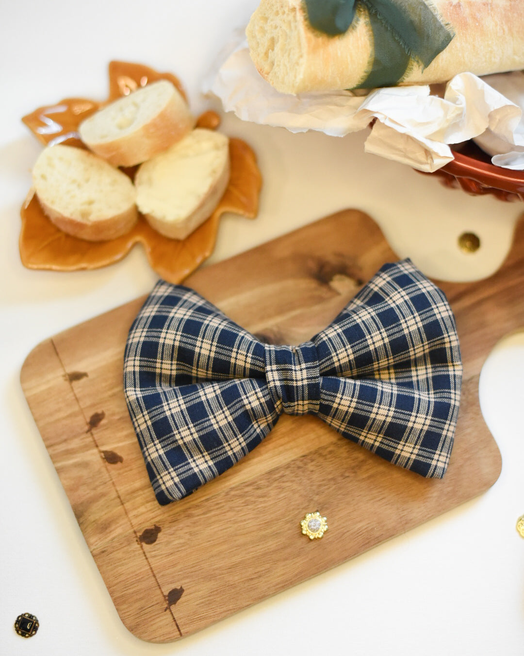Harvest Plaid - Over The Collar Dog Bow
