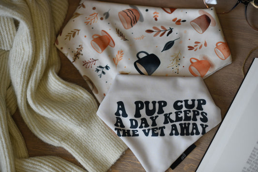 Coffee/Pup Cup Dog bandana