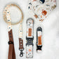 Fall Coffee Cups Neutral Leash, Collar and Bandana Set