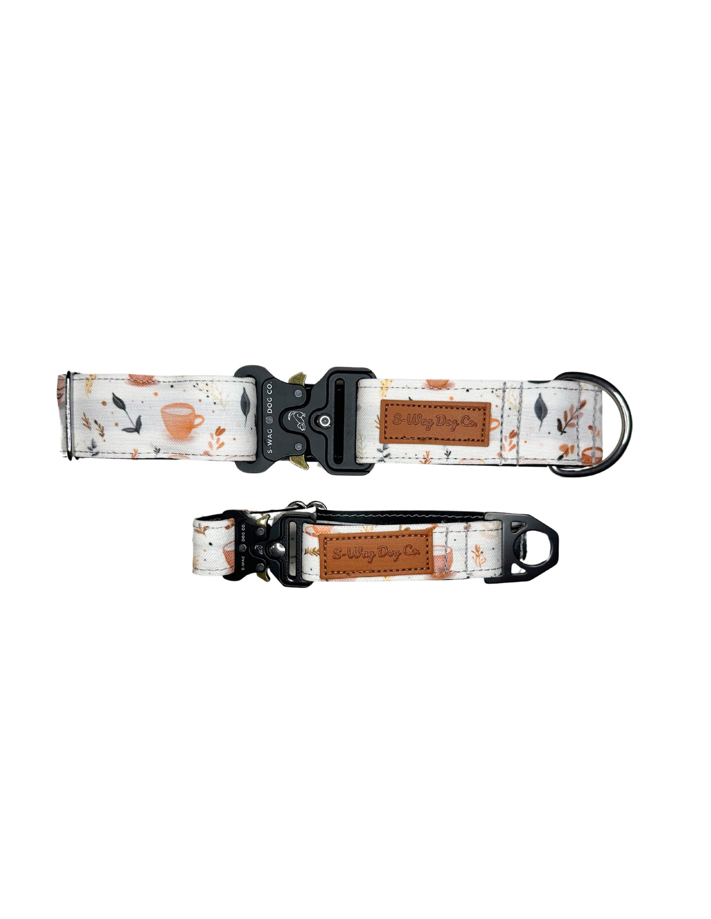 Fall/Coffee Cups Dog Collar