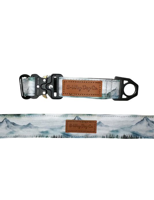 Blue/Green Watercolor Water-Resistant Dog Collar